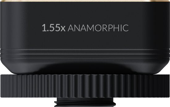 Shiftcam LensUltra 1.55x Anamorphic - Vidéo cinématique ultra large - Flare anamorphique distinctif - Optique en fluorite pour la clarté de l'image et la précision des couleurs - Noir