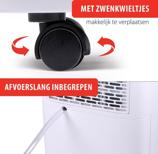 Déshumidificateur et purificateur d'air alpina - Silencieux : 46 dB - Déshumidifie jusqu'à 10L par jour