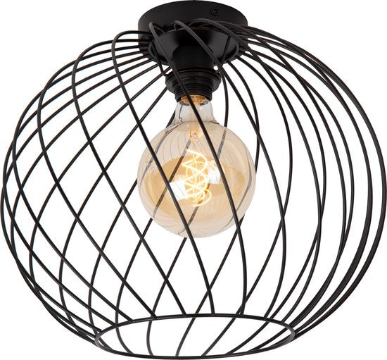 Lucide DANZA - Plafonnier - Ø 40 cm - 1xE27 - Noir