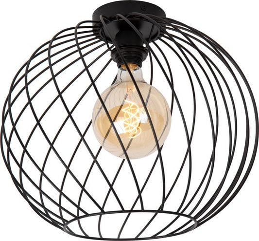Lucide DANZA - Plafonnier - Ø 40 cm - 1xE27 - Noir