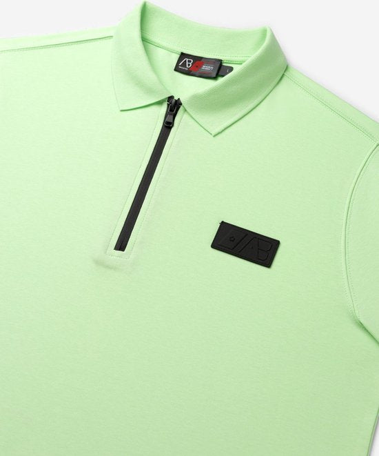 Polo AB Lifestyle Platinum pour homme - Coupe ajustée - Vert pastel - Taille XS