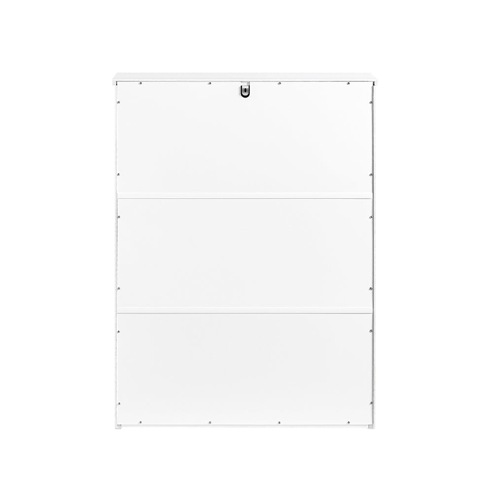 SoBuy Armoire à chaussures FSR165-K-W - 2 abattants - 26 x 61 x 81 cm - Blanc