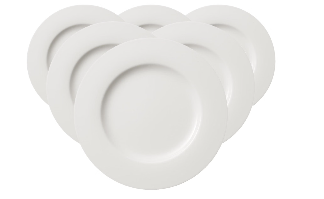 Assiette plate Villeroy Boch Wonderful World - Ø 27 cm - Blanche - Lot de 6