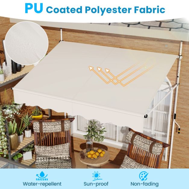 Auvent Coast Klemmmarkies 200 cm - Sans perçage - Hauteur 210-300 cm - Résistant aux UV - Blanc