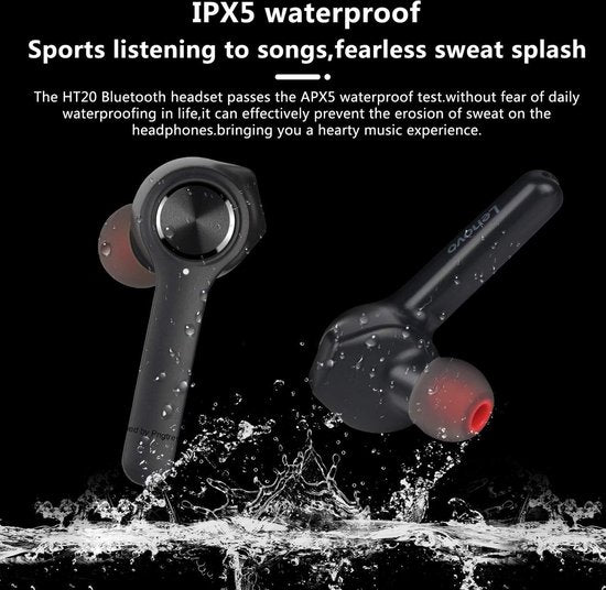 Écouteurs Bluetooth sans fil Lenovo HT20 - Noir