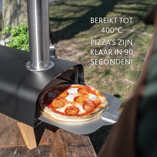 BOSKA Pizza Oven Pro Pellet - Fours à pizza - Four à pizza d'extérieur - Pour pizza et pain - Pierre à pizza incluse