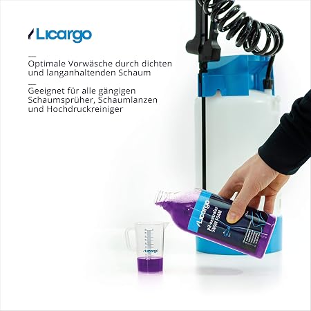 LICARGO Snow Foam 750 ml - pH neutre - Pré-lavage auto - Parfum fruité