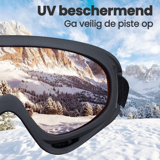 Skibril - Verstelbaar - UV Beschermend - Snowboardbril - Dames / Heren - Oranje