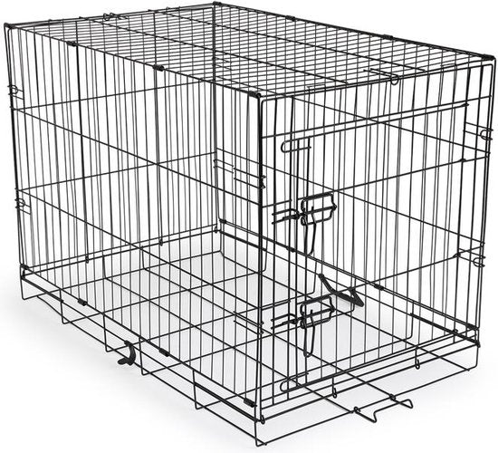 Cage pour chien - XL - 91 x 56 x 63 cm - Pliable - Métal, plastique - Noir - VI Online Products