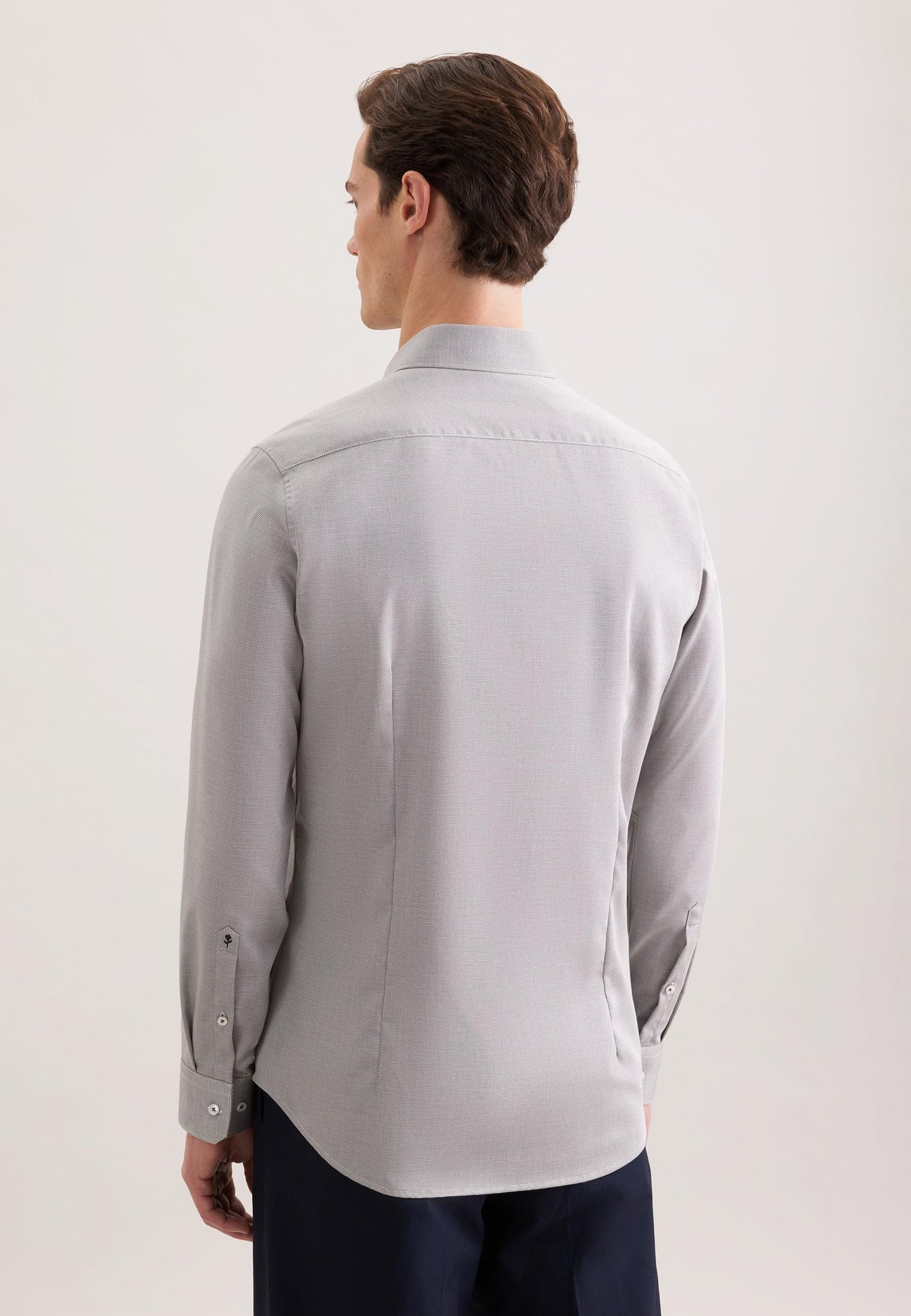 Chemise Seidensticker - Homme - Coupe Slim - Sans repassage - Col Kent - Manches longues - Coton - Vert - taille 41