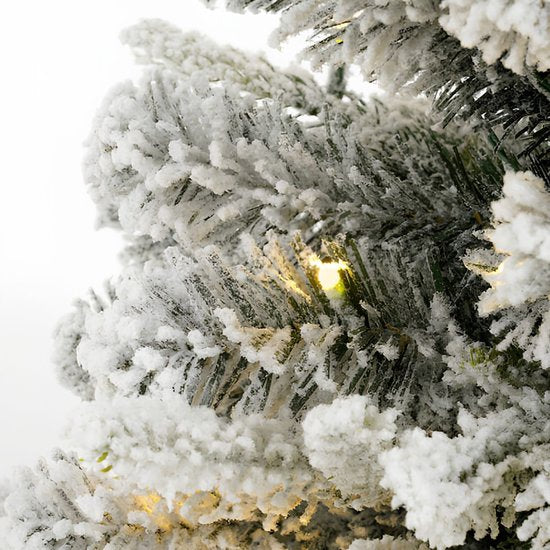 Black Box Trees Sapin de Noël artificiel Grimshaw avec neige H60 x P46 cm - Sapin artificiel dans un sac en jute - Sapin de Noël artificiel d'intérieur - 56 branches - Vert