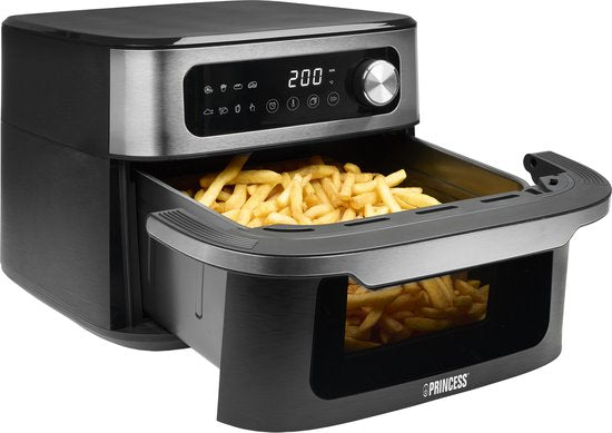 Friteuse à air chaud Princess - MaxiCrisp Digital Airfryer 10 L - 182262 - 1 700 W - 8 programmes de cuisson - Sans PFAS - Adaptée à la pizza - Très grande capacité