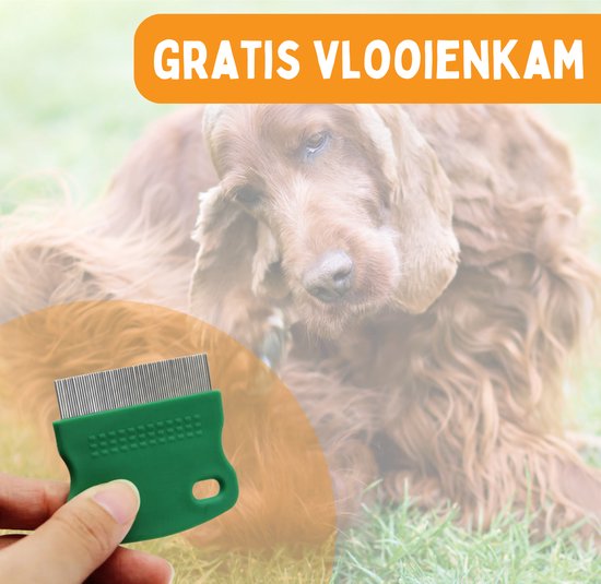 Cee Cee Flea Band Dog Efficace contre les puces et les tiques - Remède contre les puces - Meilleur que les gouttes anti-puces - Noir - Peigne anti-puces et livre inclus