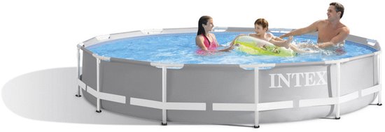 Piscine à armature Intex Prism - Modèle rond - 366 x 76 cm - Bleu