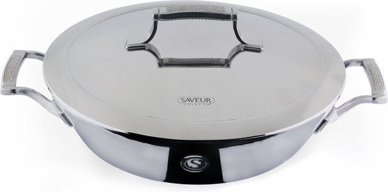 Cocotte avec couvercle - Saveur Selects - Ø30 cm - Acier inoxydable - Sans PFAS - Compatible induction et toutes sources de chaleur