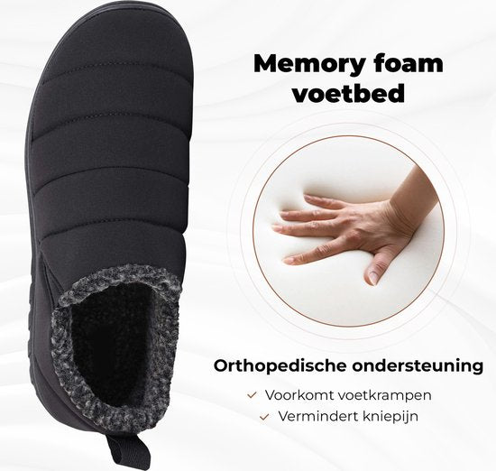 Chaussons Homme - Chaussons - Noir - Antidérapant - Taille 46/47 - Comfeet