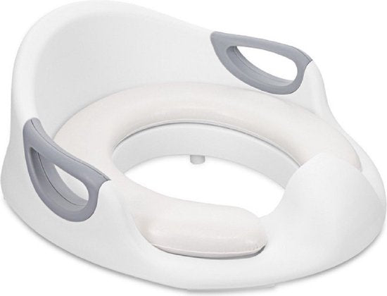 Siège de toilettes universel pour enfants - Siège de toilettes pour enfants - Réducteur de WC - Siège de toilettes portable avec poignées - Antidérapant - Blanc