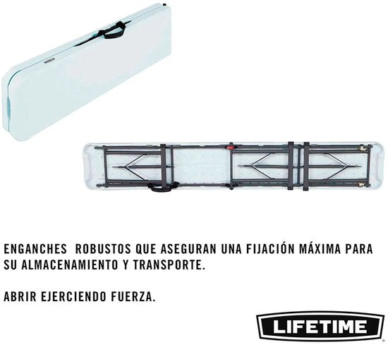 Lifetime - Banquette pliante - Plastique - 180 cm - blanc