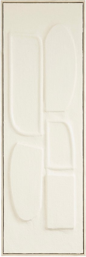 Mica Decorations Décoration murale - Panneau mural d'art abstrait 90 x 30 x 3 cm - Décoration d'intérieur pour le salon ou la chambre à coucher - Blanc cassé