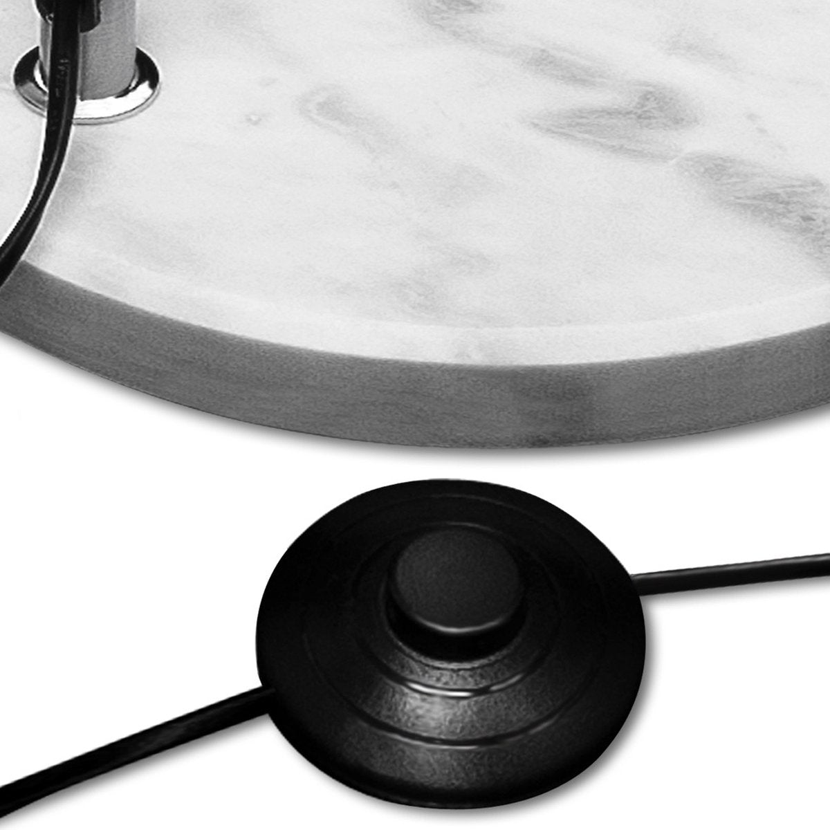 Monzana Retro Design Arc Lamp - Lampadaire - Ajustable 190-210 cm - Opal White - Silver