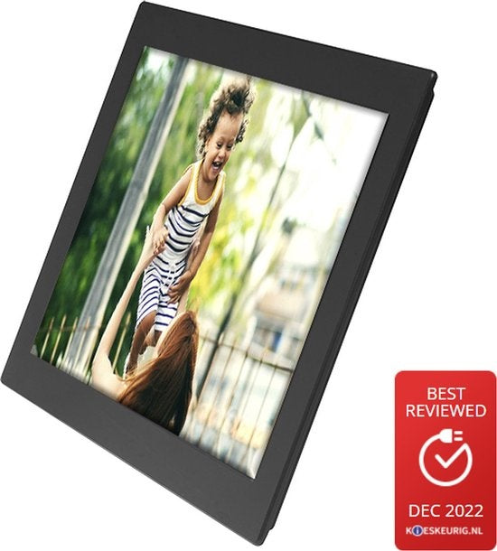 Denver Digitale Fotolijst 10.1 inch - Glas Display - HD - Frameo App - Fotokader - WiFi - 16GB - IPS Touchscreen - PFF1037B