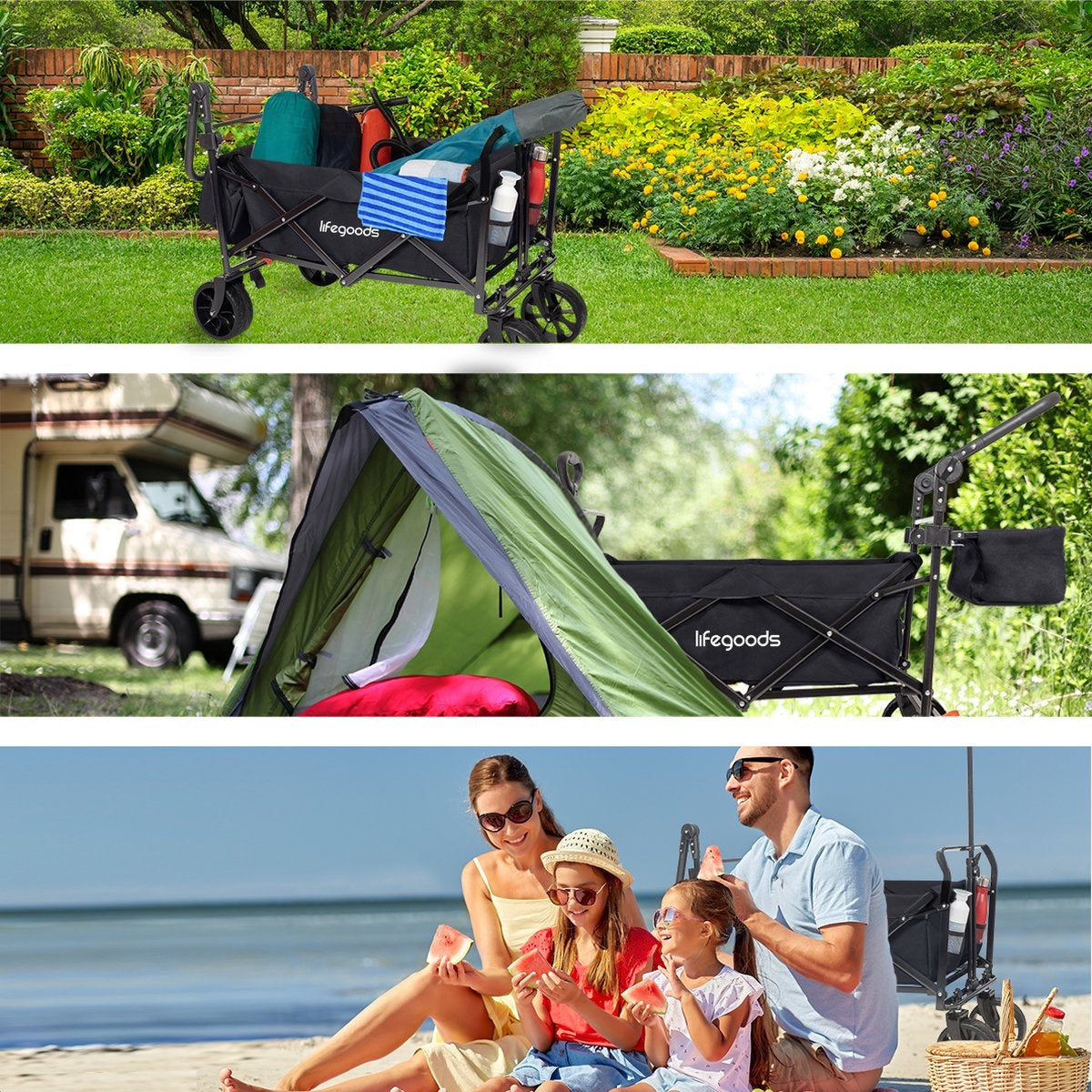 Chariot Pliable LifeGoods - 120x80cm - Noir