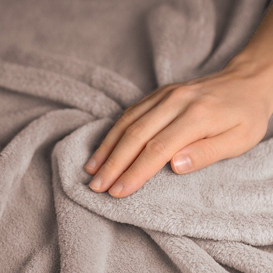 Couverture électrique Auronic - Duo Pack - Couverture chauffante - 1 personne - 3 niveaux de chaleur - 160x120cm - Taupe