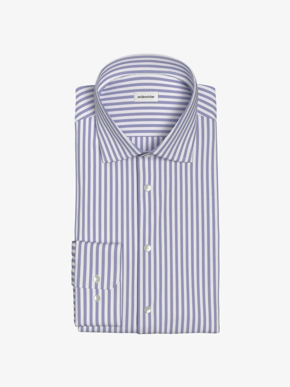 SEIDENSTICKER Regular Fit Business Shirt Blue Denim/White, Long Sleeve, Kent Collar