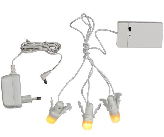 LuVille Village de Noël Miniature Chaîne d'ampoules - 3 lumières - L15 cm