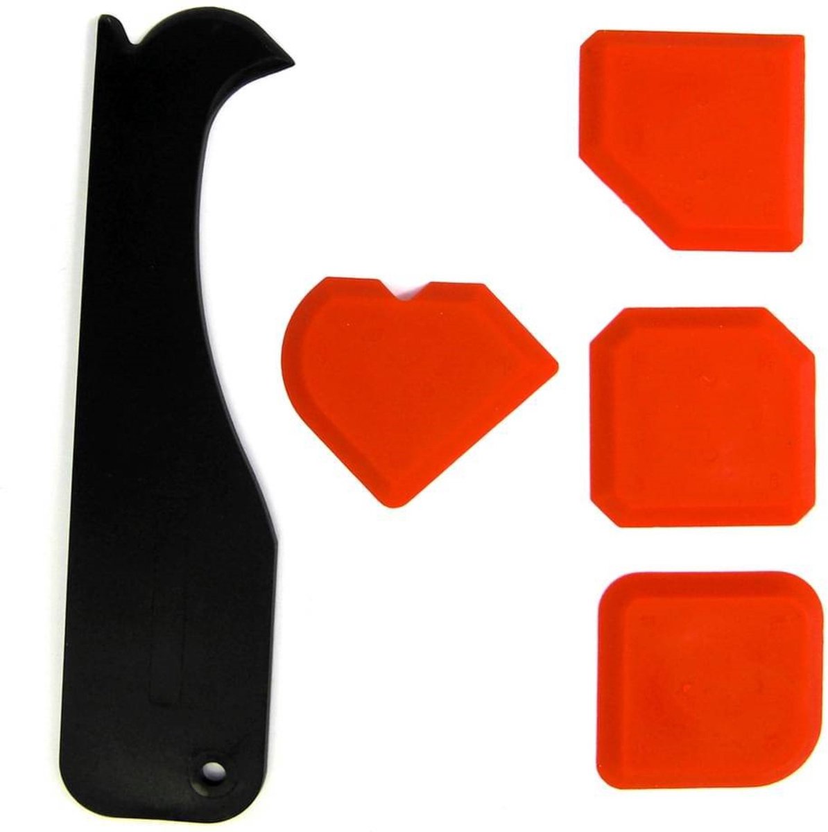 Onetools set de spatules et d'écarteurs de joints 5 pièces - silicone pour lisser les joints - gris - 2 à 20 mm