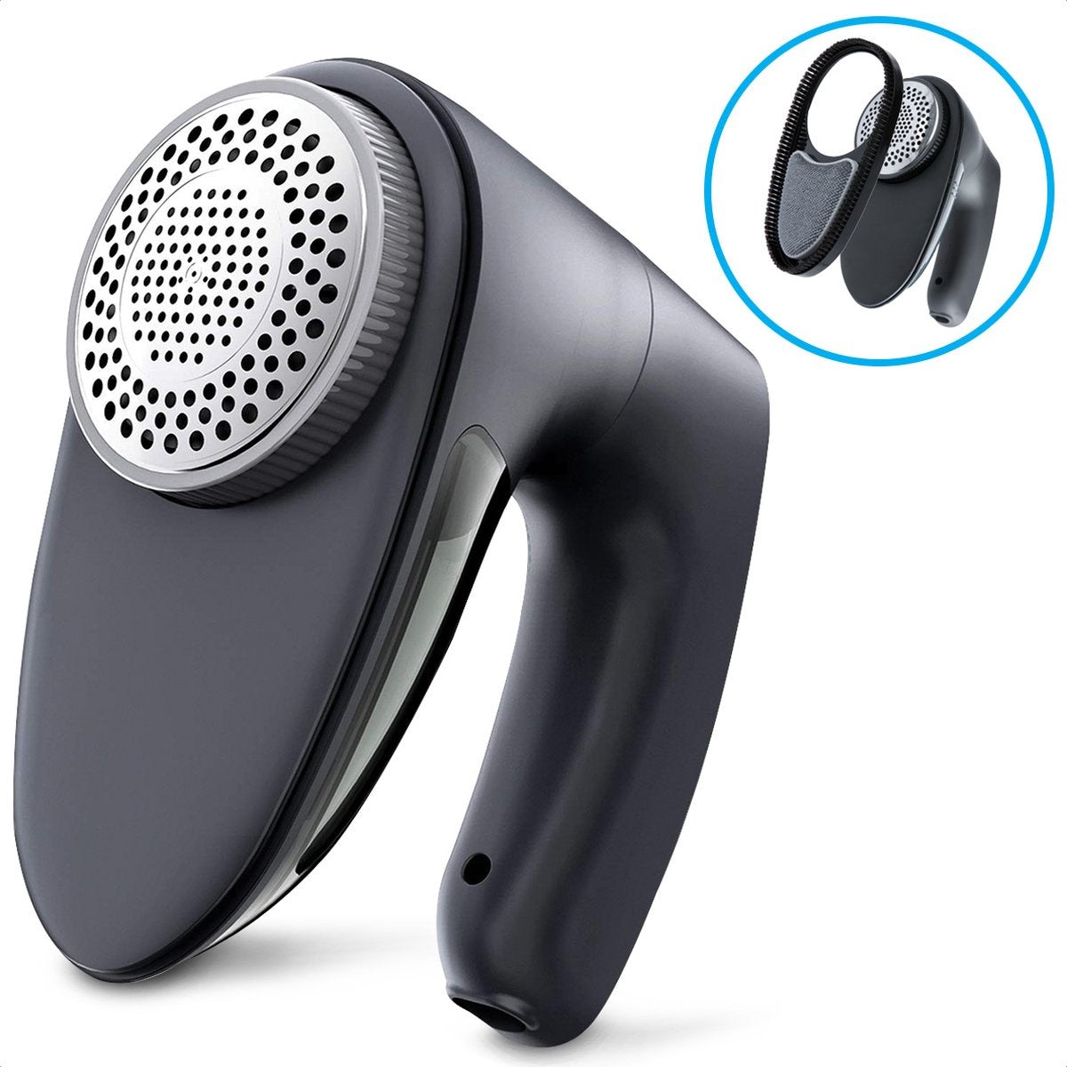 Rasoir anti-bouloche vêtements rechargeable USB Auronic Sans fil, 2 accessoires supplémentaires, Noir