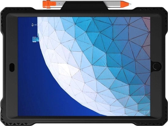 MAXCases Shield Extreme-X Noir avec support pour Pencil / Crayon Apple iPad 8 (2020) / iPad 7 (2019)
