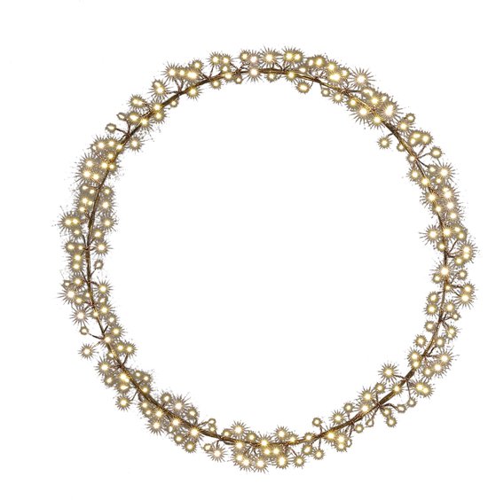 Luca Lighting Couronne lumineuse avec éclairage LED blanc chaud - Ø50 cm - Noir