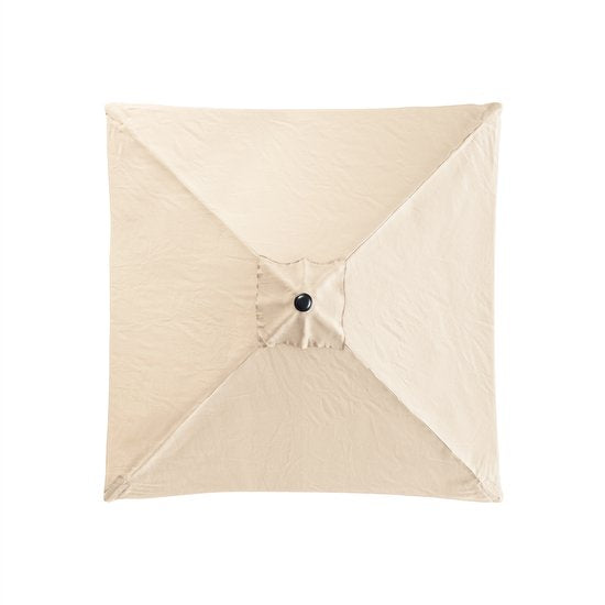 Parasol à mât Tristar - Carré - 200 x 200 cm - Balcon et jardin - Inclinable - Housse de protection incluse - PA-7902 - Beige