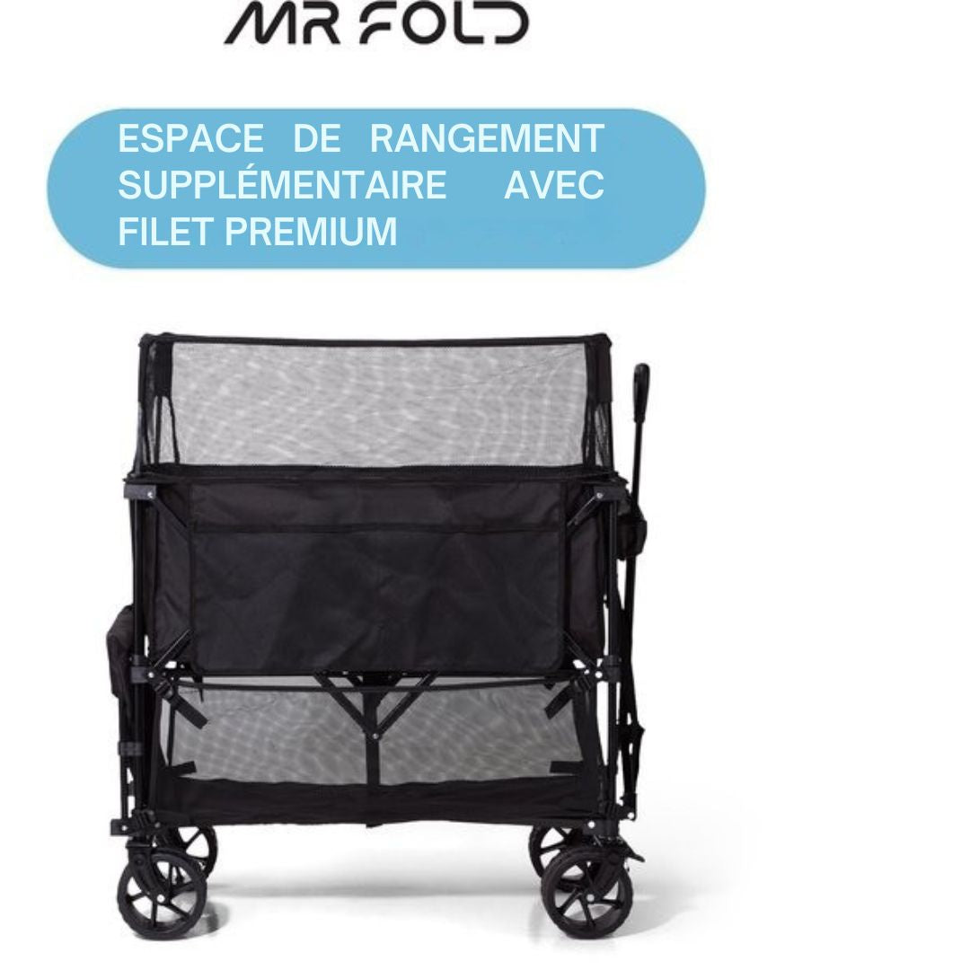 Chariot - Mr. Fold XXL - pliable - 400L - 300KG - roues tout-terrain - noir
