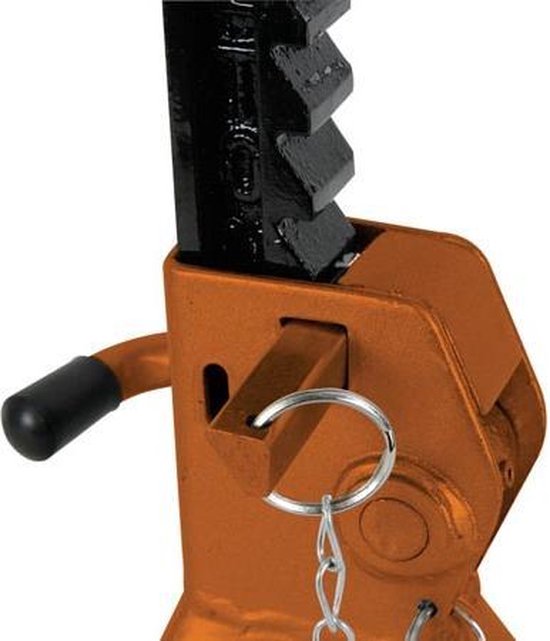 Perel Jeu de supports d'essieu réglables, 2 pièces, hauteur de levage max. 430 mm, chargeable jusqu'à 2 tonnes (chaque), acier, orange