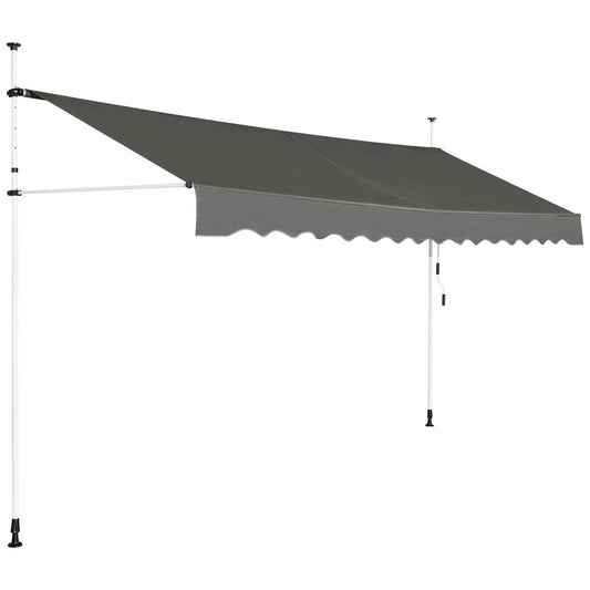 Coast Canopy Telescopic - 350 x 125 x 200 - 300 cm - Gris