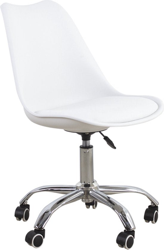Chaise de bureau - VDD Gaming - Hauteur Réglable - Roulettes - Blanc
