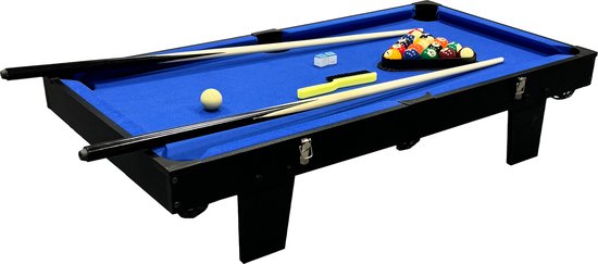 Table de jeux multifonction 2-en-1 Cougar Mini verte/bleue – Baby-foot – Table de billard – Accessoires inclus