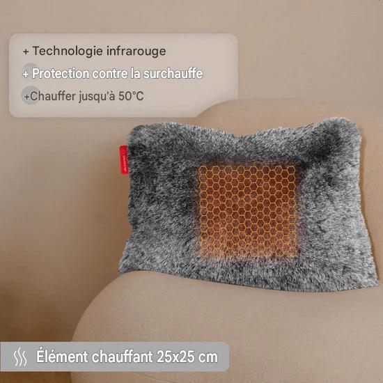 Auronic Coussin chauffant infrarouge Teddy 45x60 cm - Gris