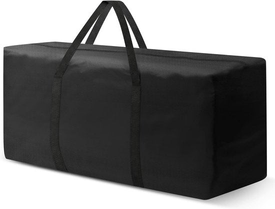 Housse pour coussins de jardin XXL - Housse pour meubles de jardin - Housse de rangement pour meubles de jardin - Housse de protection imperméable - Housses pour meubles de jardin - Protection UV - Résistant aux intempéries - Noir