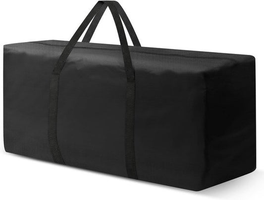 Housse pour coussins de jardin XXL - Housse pour meubles de jardin - Housse de rangement pour meubles de jardin - Housse de protection imperméable - Housses pour meubles de jardin - Protection UV - Résistant aux intempéries - Noir