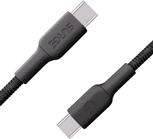 Câble USB C à USB C de Surge - 100W - Câble de charge de 2 mètres - Chargeur rapide avec 15% de Kevlar - Convient à Samsung / MacBook / iPhone 15 et 16 / iPad Pro, entre autres.