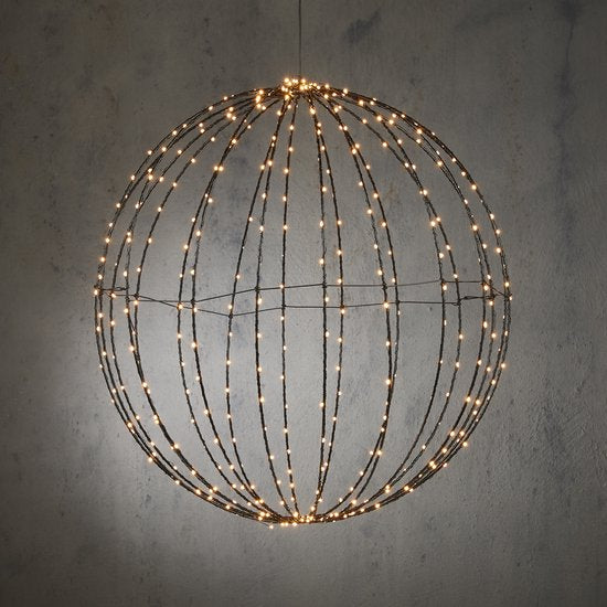 Luca Lighting Christmas Lights Ball with Warm White LED Lights - Ø60 cm - Noir