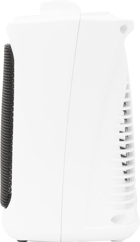 Inventum KC221W - Radiateur électrique céramique - Pose libre - Mode ventilateur - Jusqu'à 60 m3 - Blanc/Noir