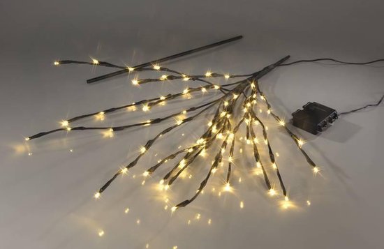 Arbre illuminé - 110cm - 80 LEDs - Blanc chaud - minuterie