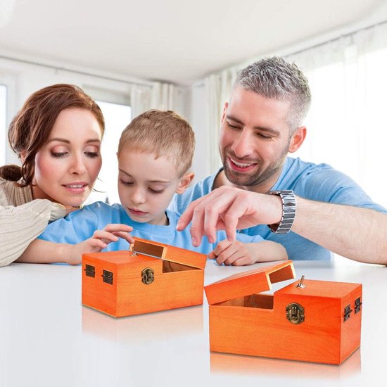 Boîte inutile - Machine - Bois - Boîte à ne pas toucher - Cadeaux rigolos