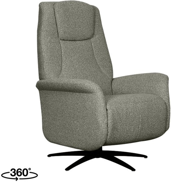 Fauteuil LABEL51 Stockholm - MARRON - Tissu Royal - 1 moteur - - - Pivotant - Avec accoudoirs