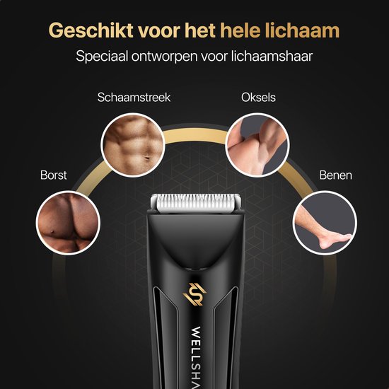 Wellshave Bodygroomer Men PRO - Tondeuse pour hommes - Rasoir pour le pubis et le corps