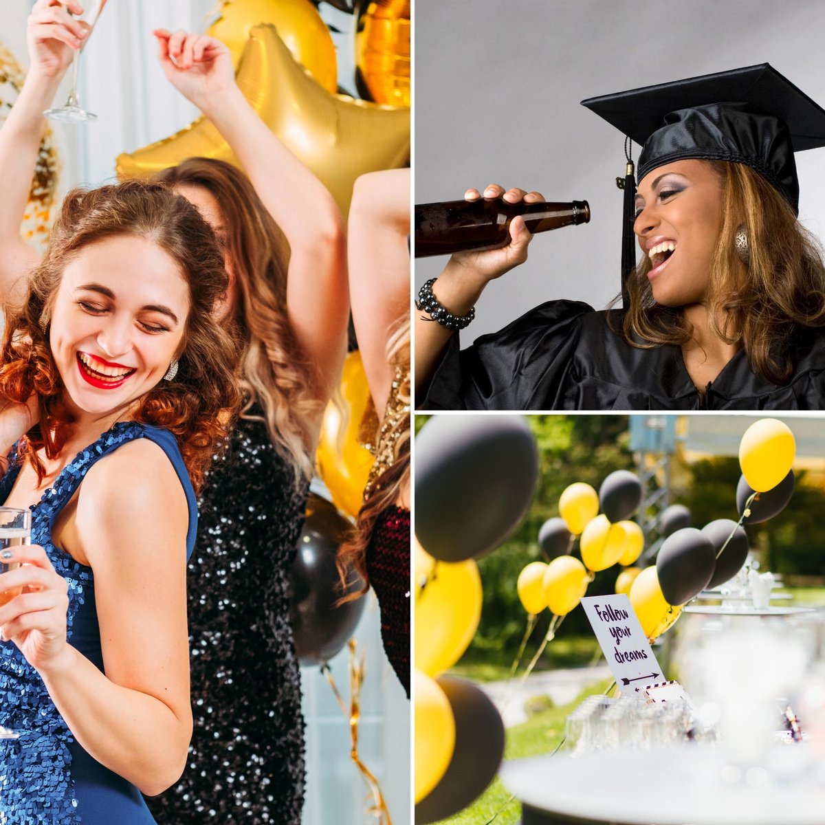 Partizzle Graduated Party Decorations Articles - Guirlandes et ballons - Hourra Graduation Party - Graduation Party Items - XL